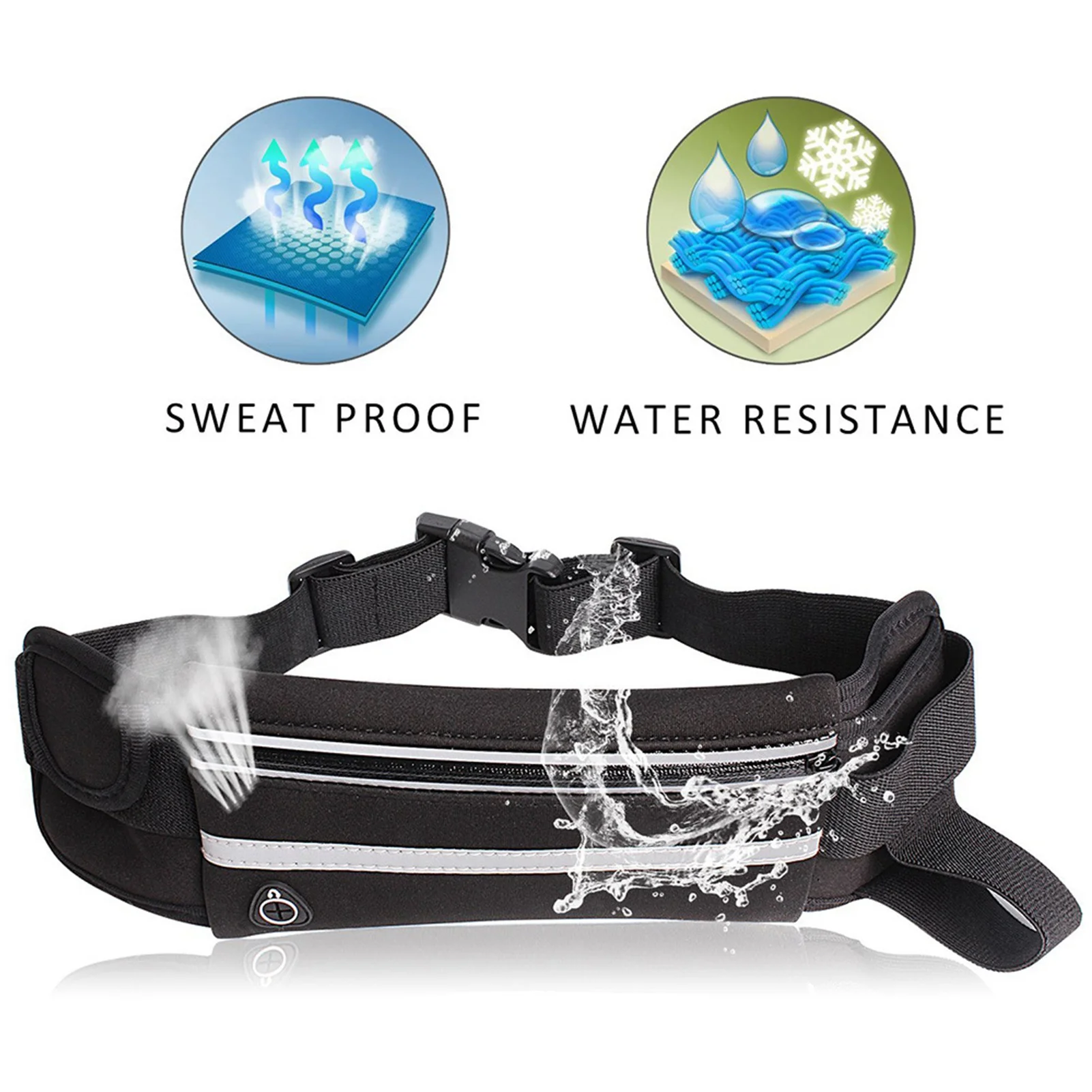 Running Belt Fanny Pack Large Capacity Waterproof Shockproof Waist Pack Bag for Outdoor Sports Fitness Running Belt Fanny Pack