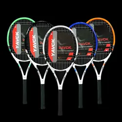 Raqueta de tenis integrada de carbono compuesto, raqueta de tenis de entrenamiento de competición de práctica para principiantes, 27 pulgadas