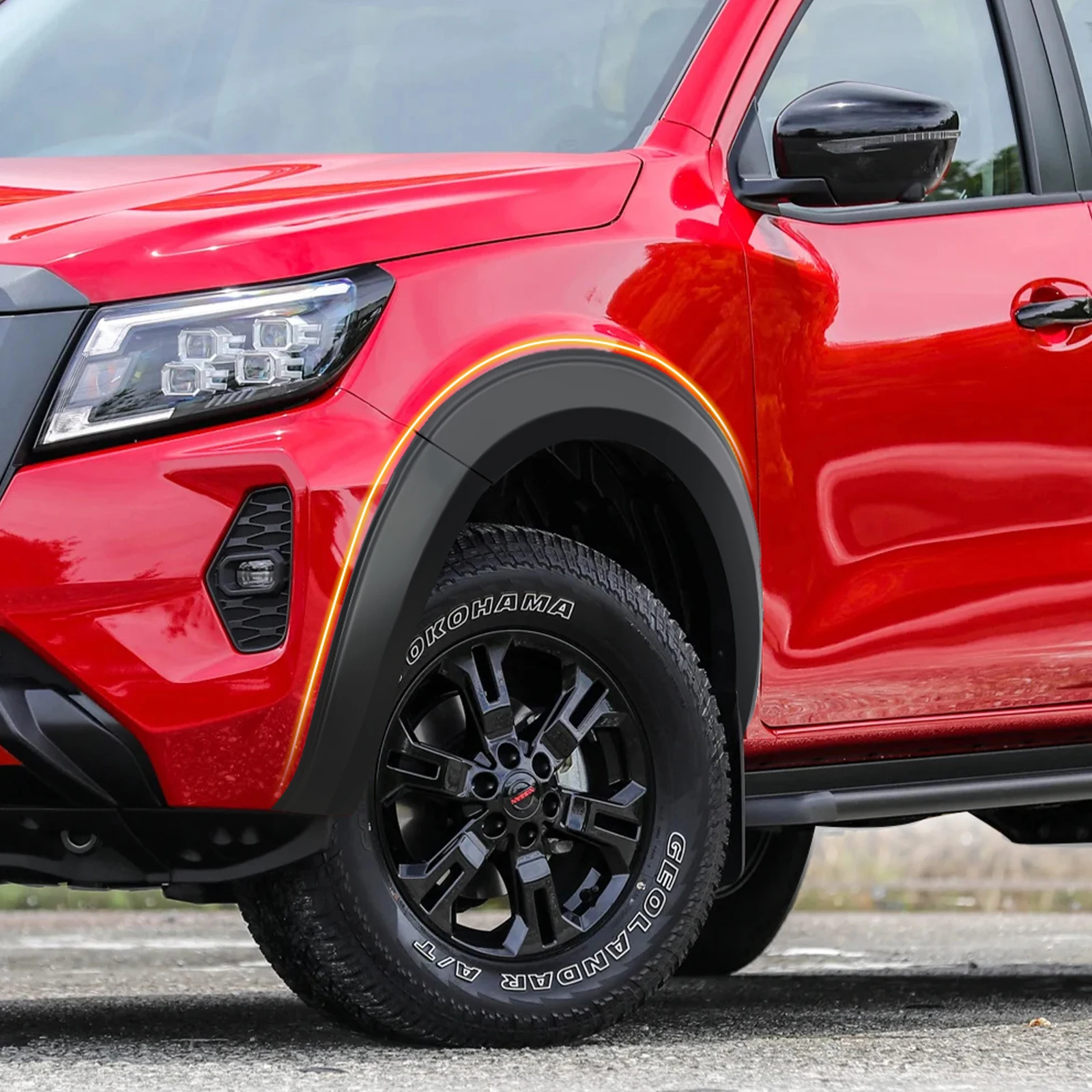 

OEM Style Fender Flares Wheel Arch Guard For Nissan Navara Frontier NP300 D23 2021-2025 Widen 30mm ABS Matte Black Mudguards 6PC