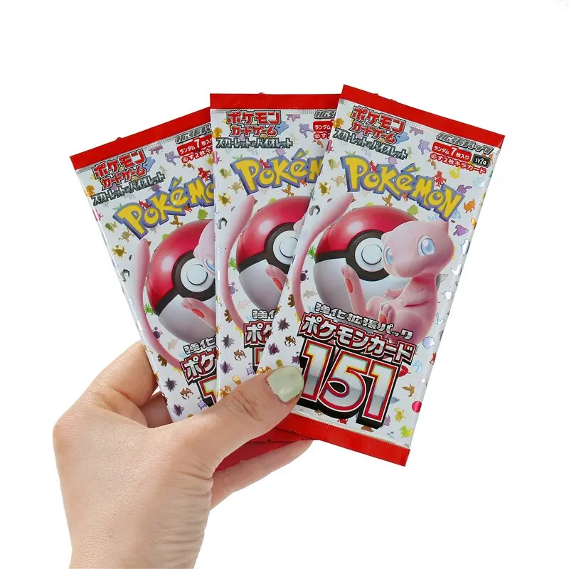140 개/상자 애니메이션 포켓몬 카드 스칼렛 바이올렛 151 일본 SV2a 버전 TCG 클래식 확장 부스터 박스 트레이딩 카드 선물