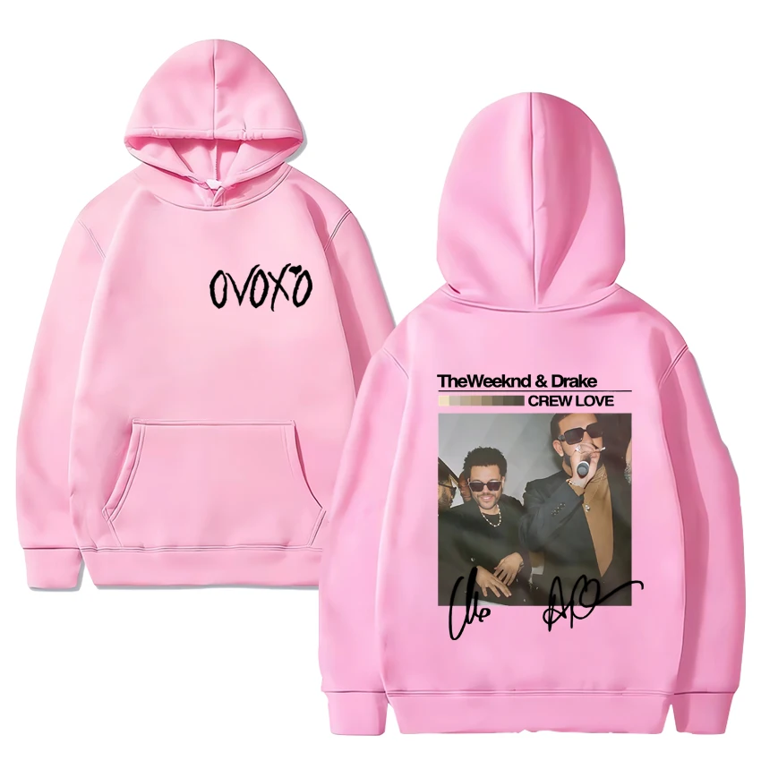 Hot sale Drake And The Weeknd music Graphics Hoodie Men Women vintage hip hop streetwear Unisex Fleece Long sleeve Sweatshirt