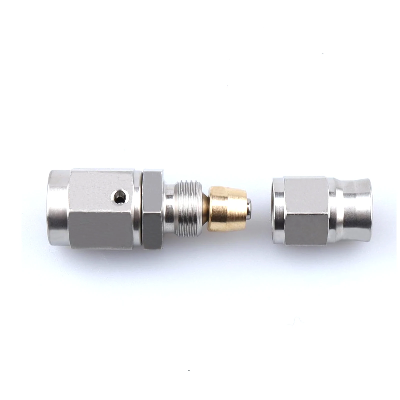 

AN3 S.S Motorcycle Motor Bike Hydraulic Straight Brake Fitting -3 AN 3/8 x 24 Swivel Female Thread to AN3 PTFE Hose End Banjo