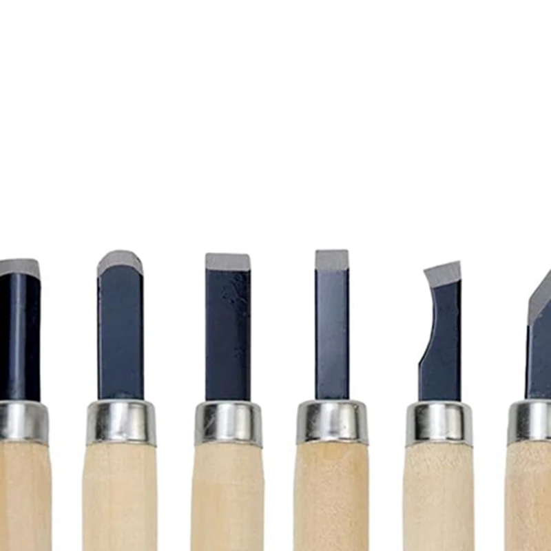 مجموعة أدوات نحت الخشب ABHU احترافية، مجموعة أدوات نحت الخشب من الفولاذ الكربوني مكونة من 12 قطعة، أدوات نحت الخشب رائعة للنحت