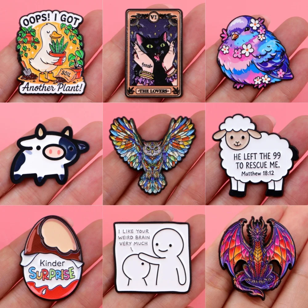 Niedliche Vogel-Emaille-Anstecknadeln, Cartoon-Tier-Broschen, Abzeichen, Anstecknadel für Rucksack, Kleidung, Accessoires, Modeschmuck, Geburtstagsgeschenke
