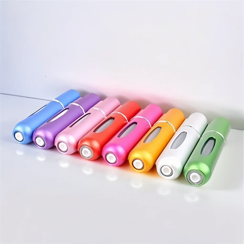 1/4/5 Stück Reise-Parfümflasche, nachfüllbar, tragbarer Mini-Zerstäuber, Nachfüllflasche, Damen-Taschenzerstäuber, Kölnischwasser-Sprühflasche, 5 ml. – Detail 8