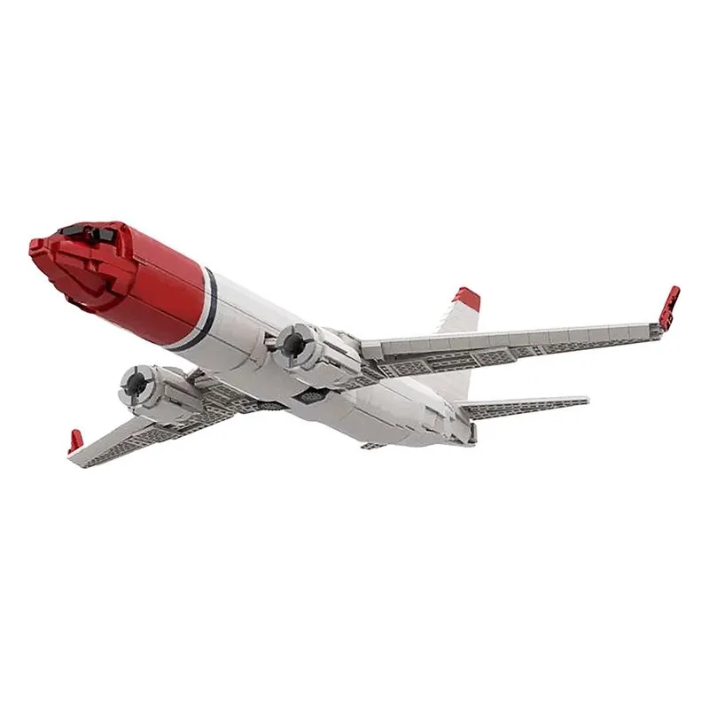 MOC-65055 اللبنات النرويجية 737-800 نموذج عسكري للطائرات مجموعة مكعبات بناء الجسيمات الصغيرة