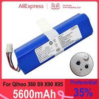 100% New 5600mAh Li-ion Battery for 360 Robot Vacuum Cleaner S9 X90 / X95 L70 L10 Accessories Spare Parts Charging Battery