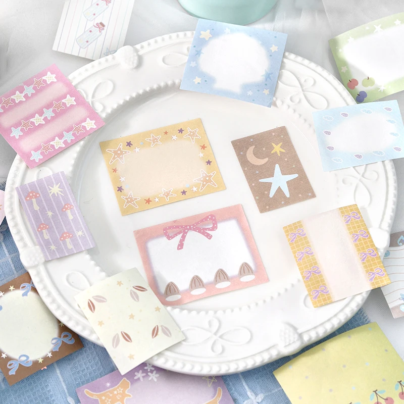 50 مللي متر * 3m Kawaii Ins رسالة ملاحظة لطيف كتيب الكولاج مواد الديكور التسمية ملصقا DIY بها بنفسك سجل القصاصات اللوازم الجمالية