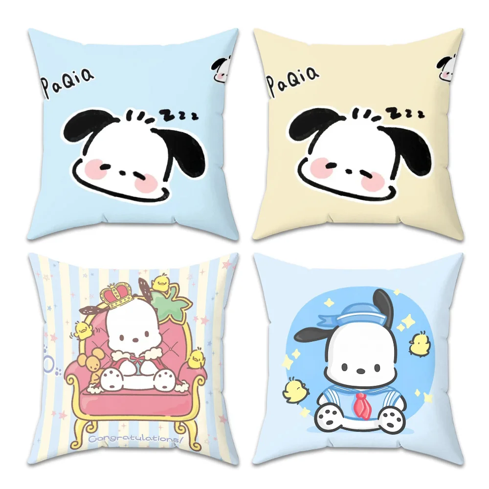 

Pillow Covers Decorative Sofa Cushion Cover 45x45cm Cartoon Pochacco Kawaii Decoration Living Room Pillowcase Sanrio Home Decor