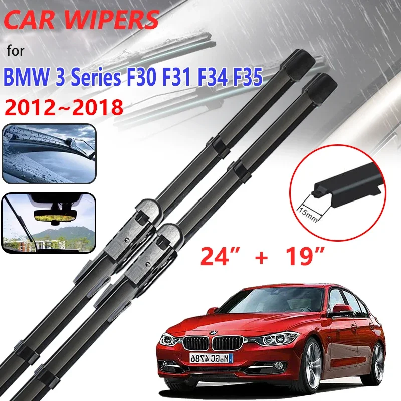 

For BMW 3 Series F30 F31 F34 F35 2012~2018 2x Car Wiper Blade Front Window Windshield Wipers Car Accessories 2013 2014 2015 2016