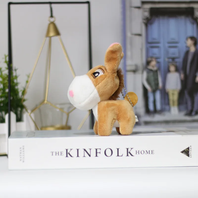 الحصان الصغير الطفل المفاتيح ألعاب من نسيج مخملي الحصان دمية زودياك المفاتيح كبير رئيس الحصان المفاتيح الحلي عطلة عيد ميلاد هدية الكريسماس #6