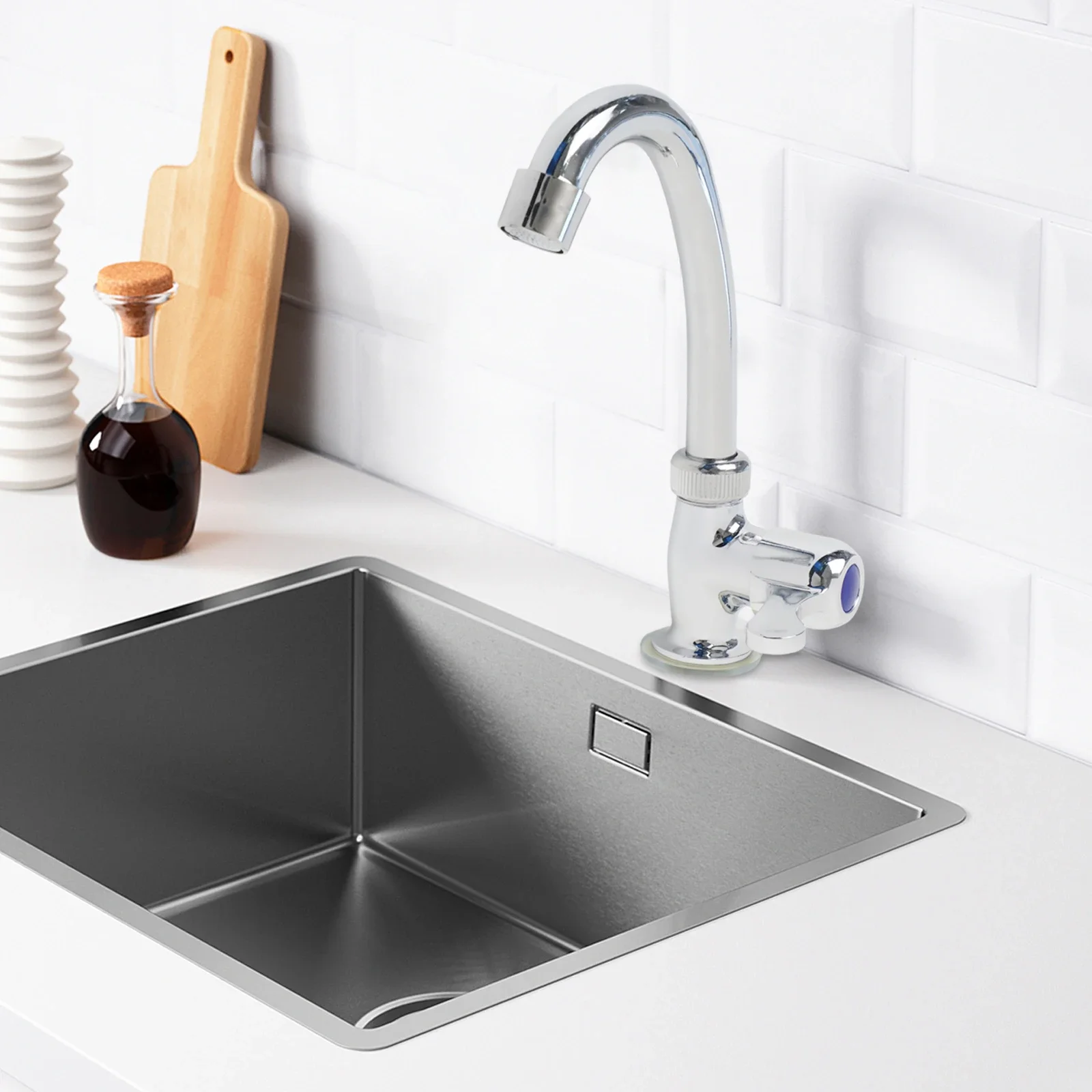 Home D Cor Household Use Vertical Vegetable Basin Faucet Contemporary Kitchen Tapware Basin Faucet Single Cold Water Faucet