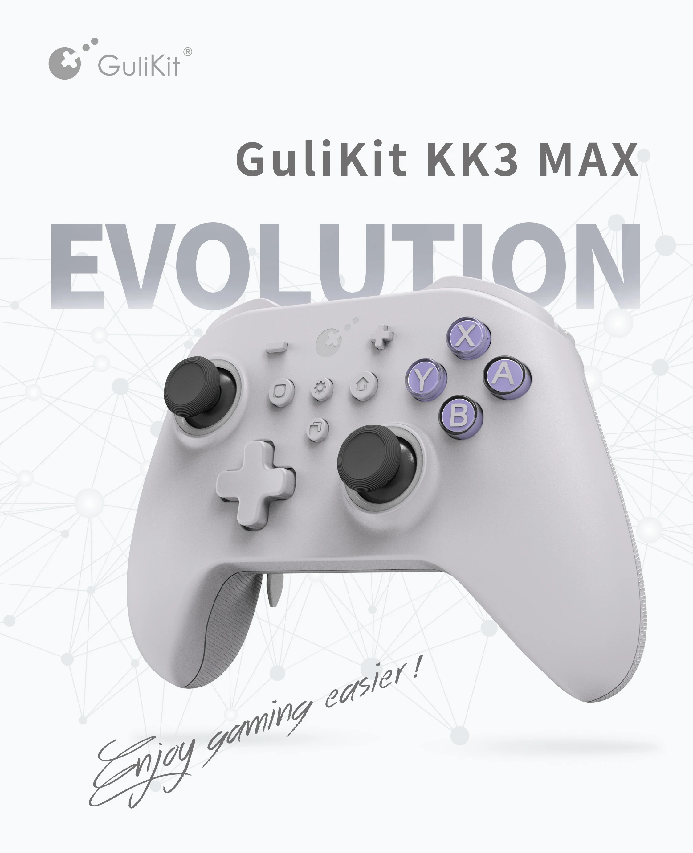 

GuliKit KK3 MAX Controller NS39 KingKong 3,Hall Joysticks & Triggers,Maglev/Rotor/HD Vibration,For Switch/Android/iOS/Steam Deck