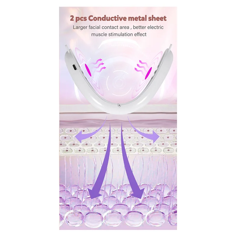 AA20-Facial Beauty Enhancer With Massage Lifting, Hot Compress For Double Chin Firming - V Face Slimming Instrument