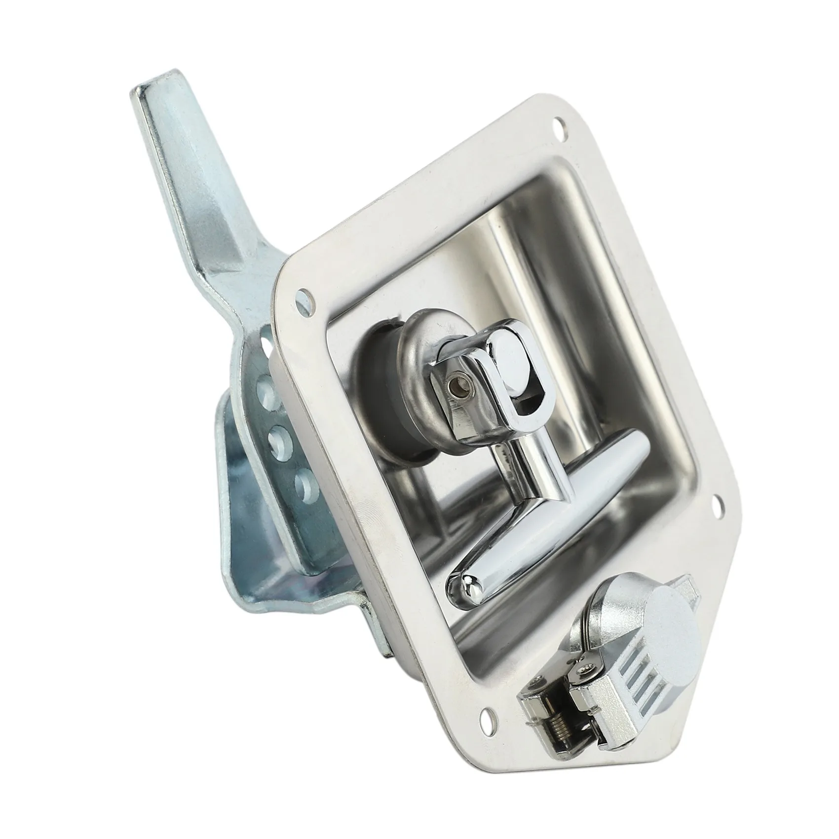 Compatible Stainless Steel Folding T-Shape Handle Lock Tool Box Keys Kit For Truck Trailer Toolbox Electrical Cabinet