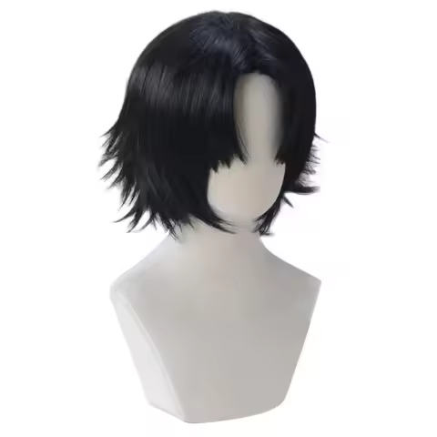 Anime HUNTER X HUNTER Kulolo lushilufelu Cosplay Wig Black Short Wig Synthetic Hair Halloween Carnival Party Women Men