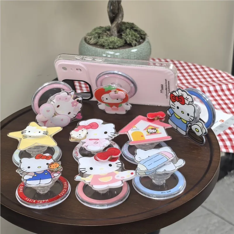 Heello Kitty Shake Wobble For MagSafe Magnetic Phone Grip Stand Kawaii Cartoon Pop Socket Cute Phone Holder for iPhone18 Samsung view 2