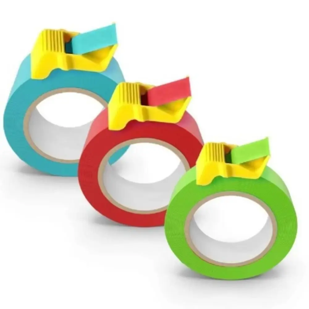 

3pc/set Compact Tape Dispenser Smooth Cutting Non-slip Adhesive Tape Holder Tape Cover Open The Express Delivery Tape Corner