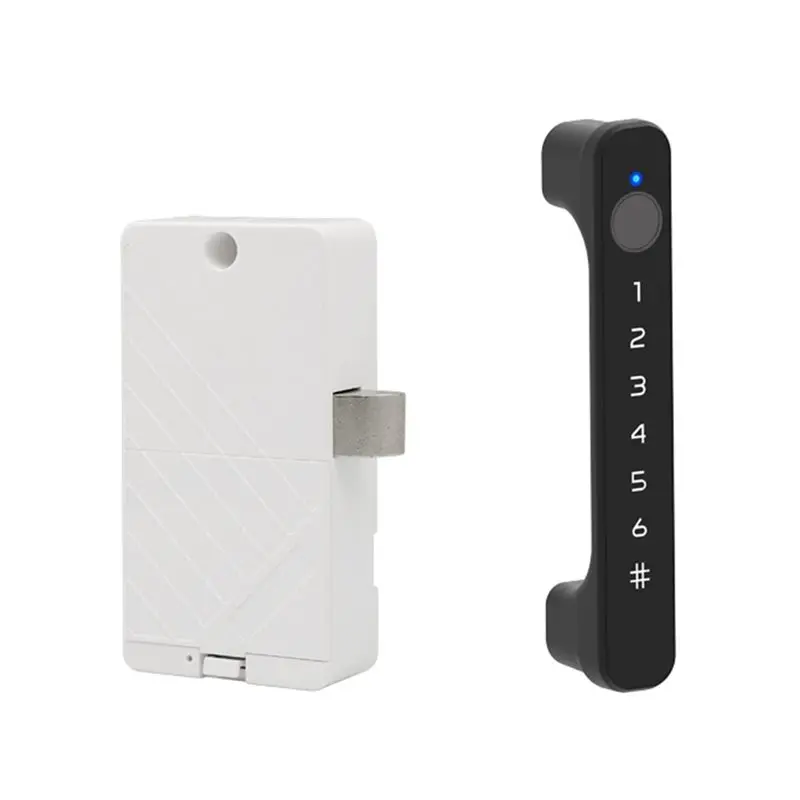 DTEN-Biometric Digital Lock Bedroom Drawer Lock Fingerprint Lock Password Cabinet Lock Easy To Install Works With Tuya App