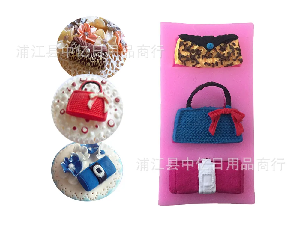 3Pcs Liquid Silicone Mold, Fondant Cake Mould E114