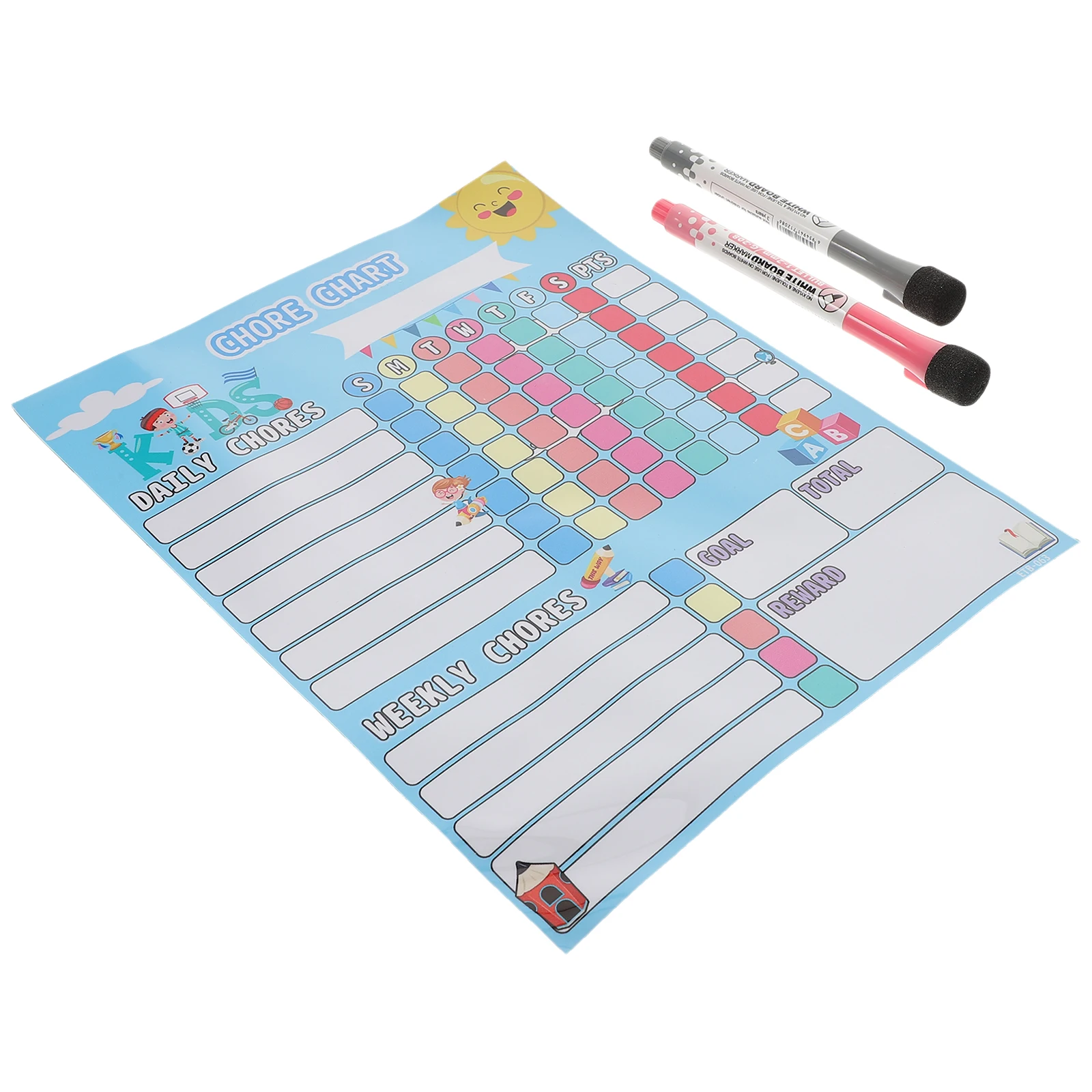 1 Set Of Reward Chart Refrigerator Magnet Household Behavior Chart Convenient Kids Calendar