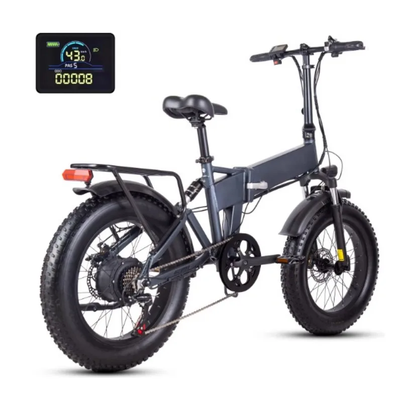 Adult Electric 20 Inch Fat Tires 52V 16Ah 250W Hybrid Bike