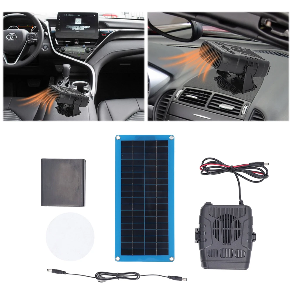 DC 12V 30W Solar Panel Powered Windshield Defogger Window Defroster Drying and Heating Car Solar Heater Auto Air Drying Device