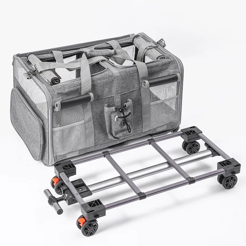 Transportín plegable desmontable para gatos – maleta viaje doble - imagen 4