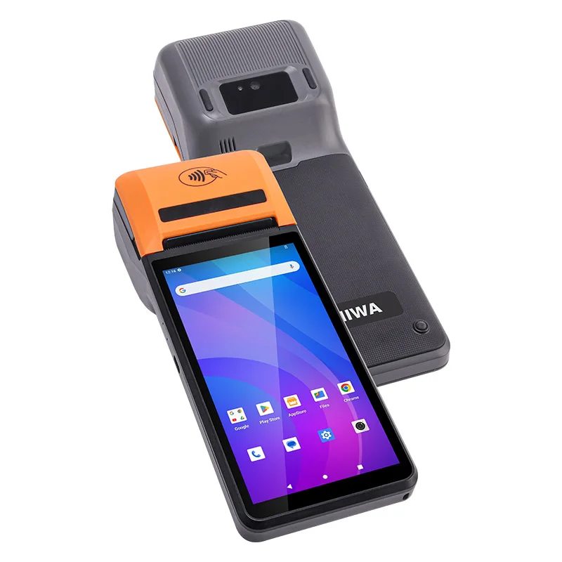 Work Android 6 Inch 4G NFC PDA Android 13 Handheld Android POS Terminal with Printer