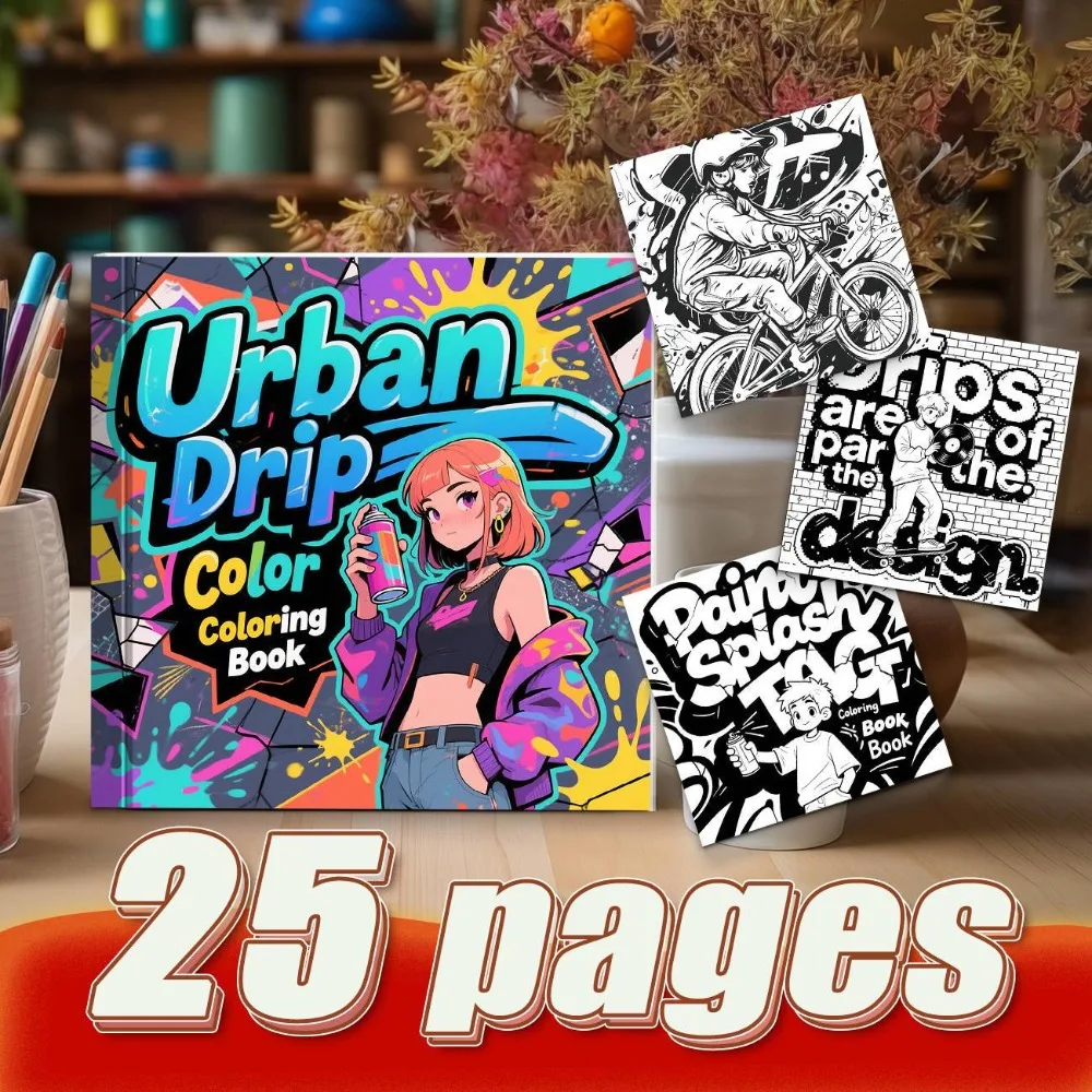 Stress Relief Graffiti Two Dimensional Girl Coloring Book Cute Cartoon Design Improve Creativity And Relieve Mental Fatigue