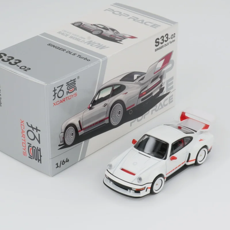 

XCARTOYS POP RACE IN STOCK 1:64 Singer DLS Turbo 964 Track White Diecast Diorama Model Collection Miniature Toys