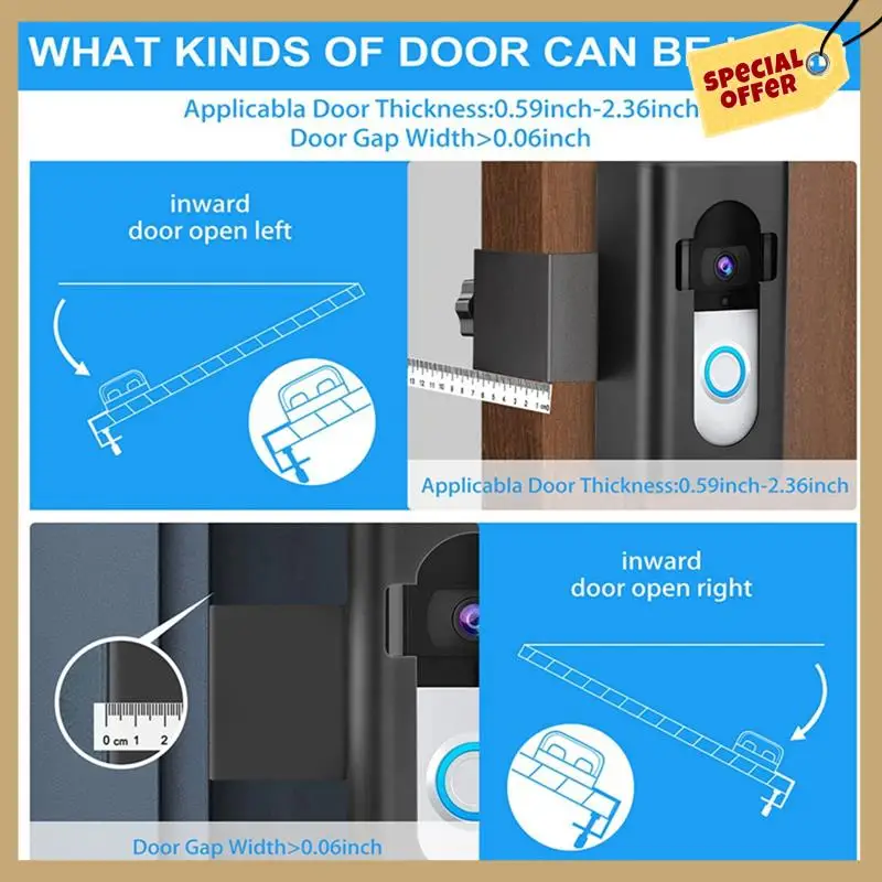 ترقية جرس باب يتضمن شاشة عرض فيديو مضاد للسرقة جرس باب يتضمن شاشة عرض فيديو قوس تركيب خالية من الحفر