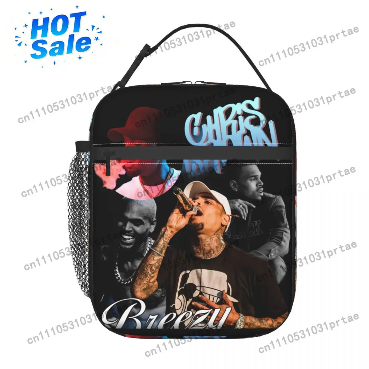 Chris Brown Breezy Bowl XX Tour 2025 Thermal Insulated Lunch Bags for Office Portable Food Bag Cooler Thermal Lunch Boxes