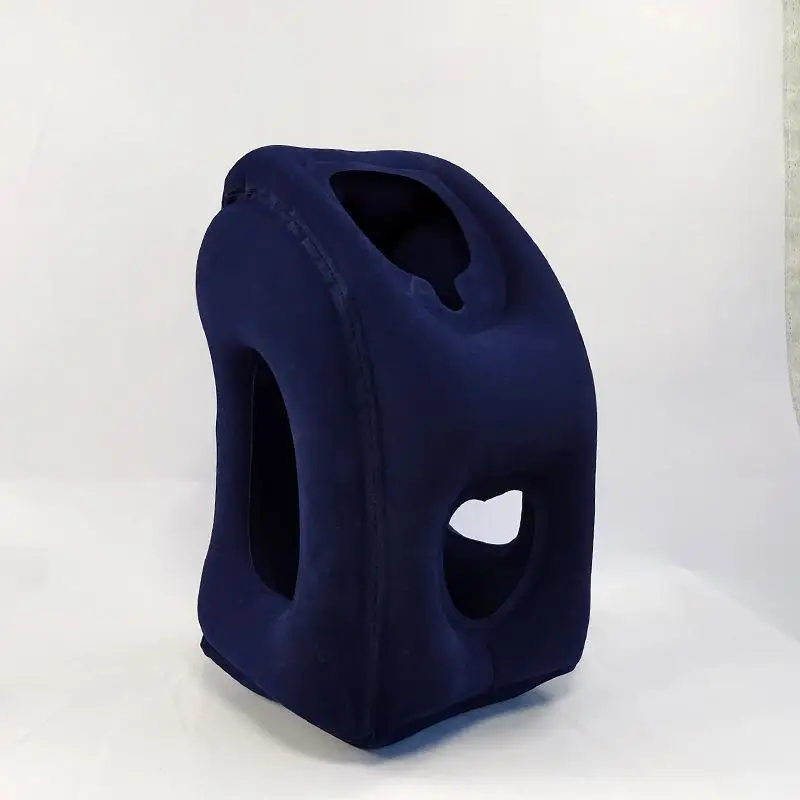 New Portable Inflatable Travel Neck Pillow , Hand-Washable Cover For Airplane Car Bus Train Office Nap Camping