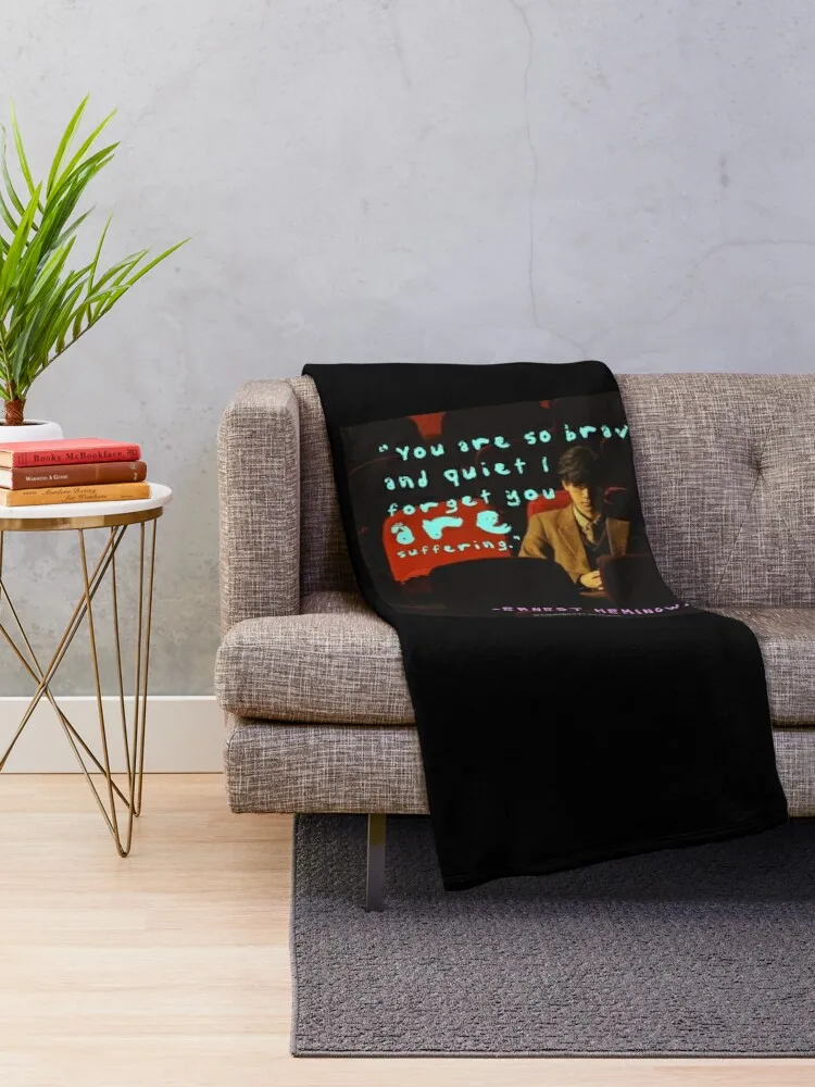 You are so brave and quiet I forget you are suffering. -Ernest Hemingway Throw Blanket Cute Plaid Warm warm winter Blankets