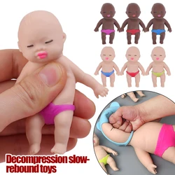 Mini Palm Child Doll Pinch Joy Toy Cute Simulation African Doll Pinch Face Slow Rebound Toy Adult Decompression and Release Prop