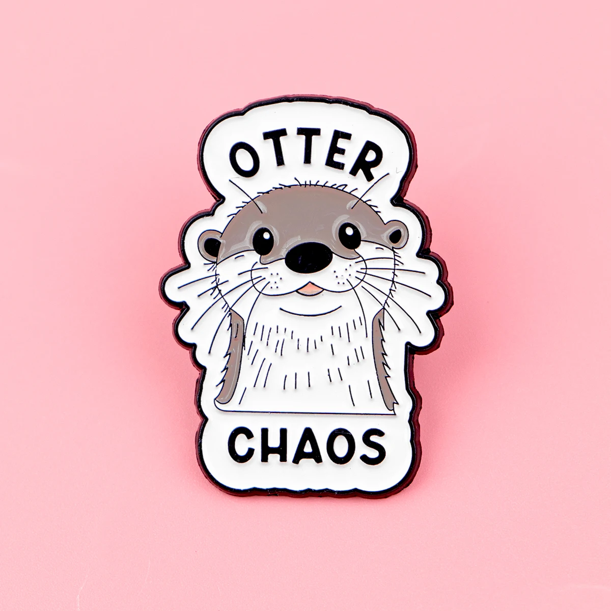 2/3/4pcs Mixed Flower Power Otter Enamel Pins Funny Animal Brooch Badge on Backpack Clothing Accessories Fashion Jewelry Gifts