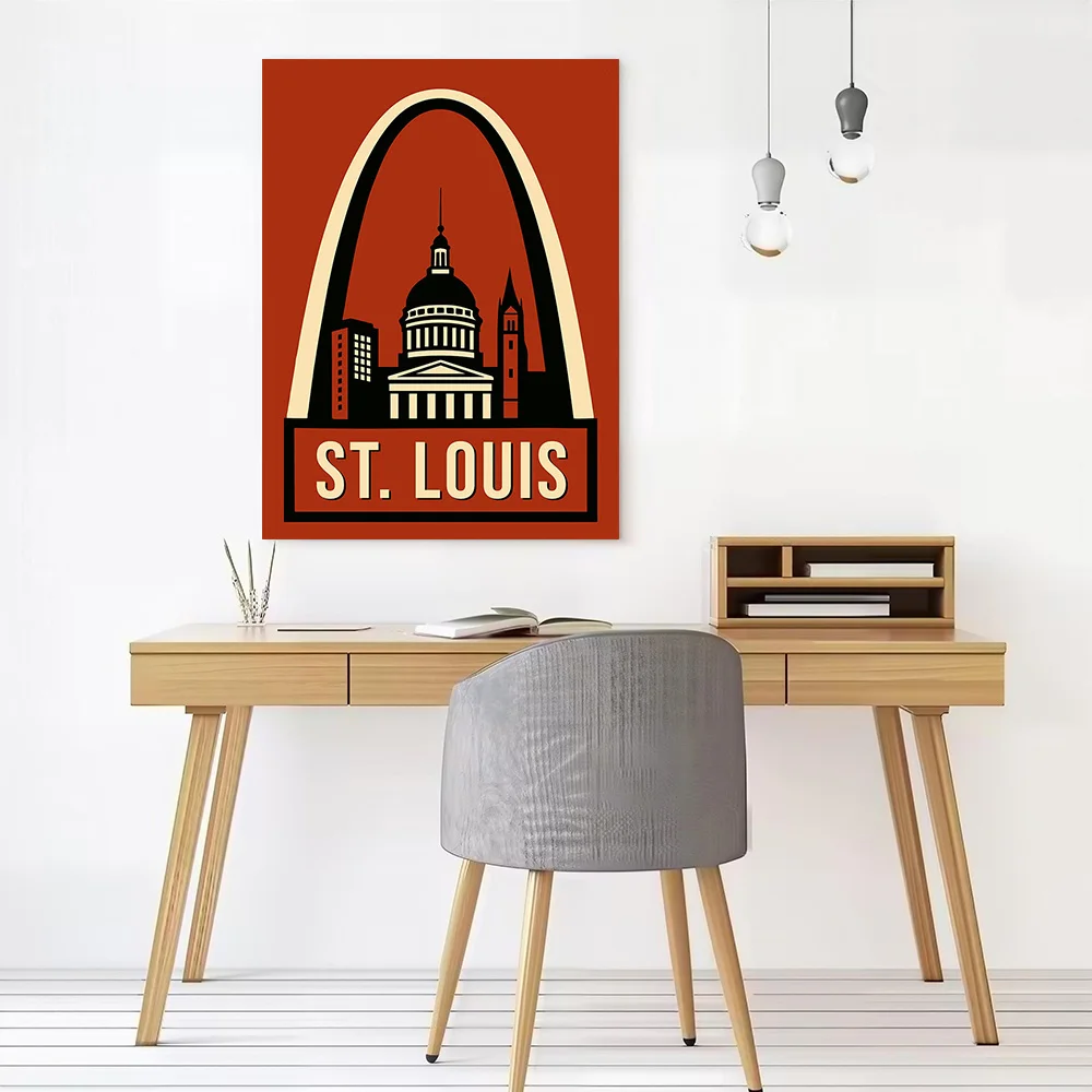 St. Louis Travel Canvas Wall Art Poster Personalized Photo Printing Perfect Gift for Decor Luxury Decoration Wand Deko Painting