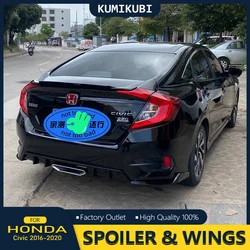 For Honda Civic 10th Gen Sedan 2016 2017 2018 2019 2020 Rear Spoiler Wing Tail Trunk Decoration Tuning