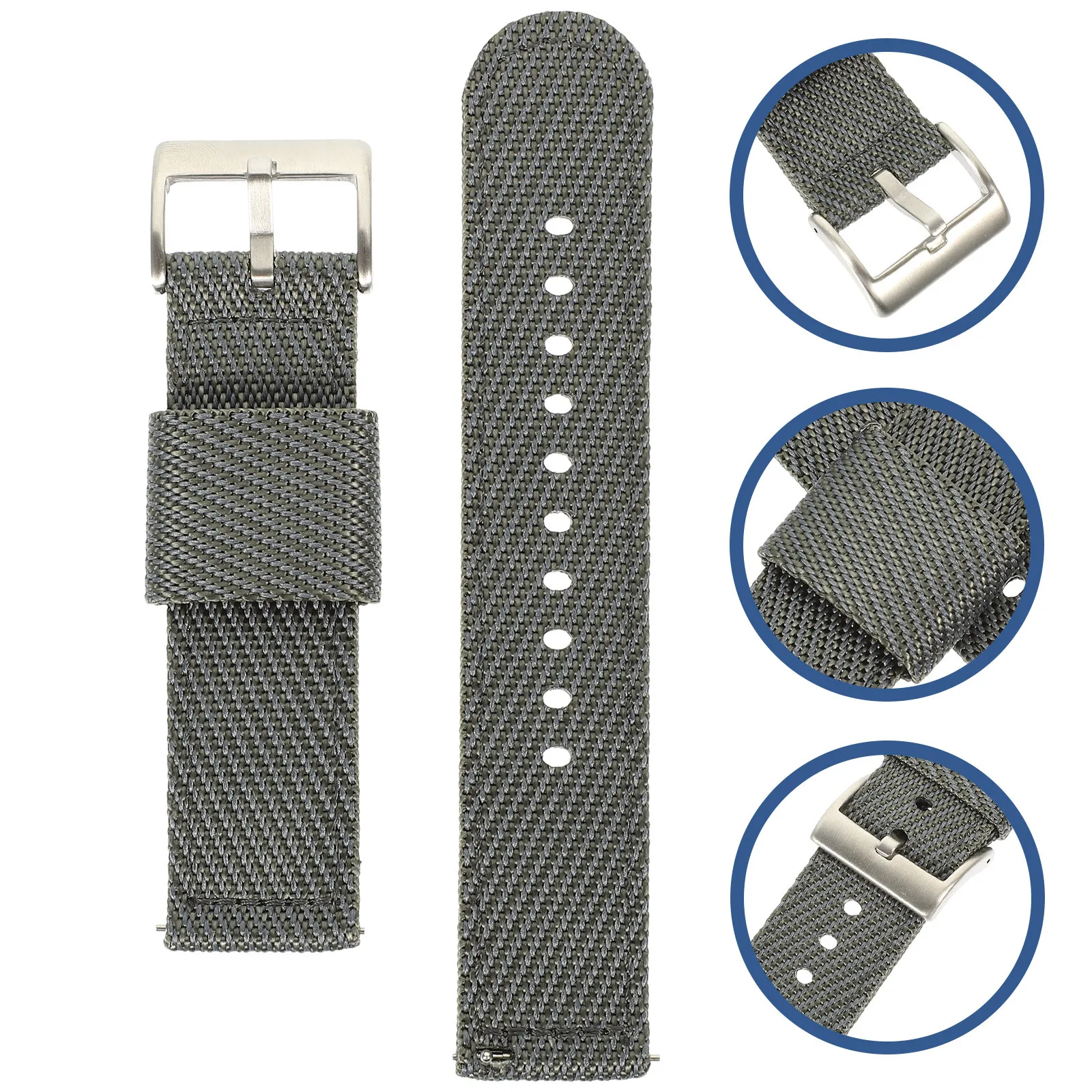

Durable Nylon Watch Strap Braided Wear Resistant Replaceable Watch Band for Men Women Business Casual Nylon Watchstrap
