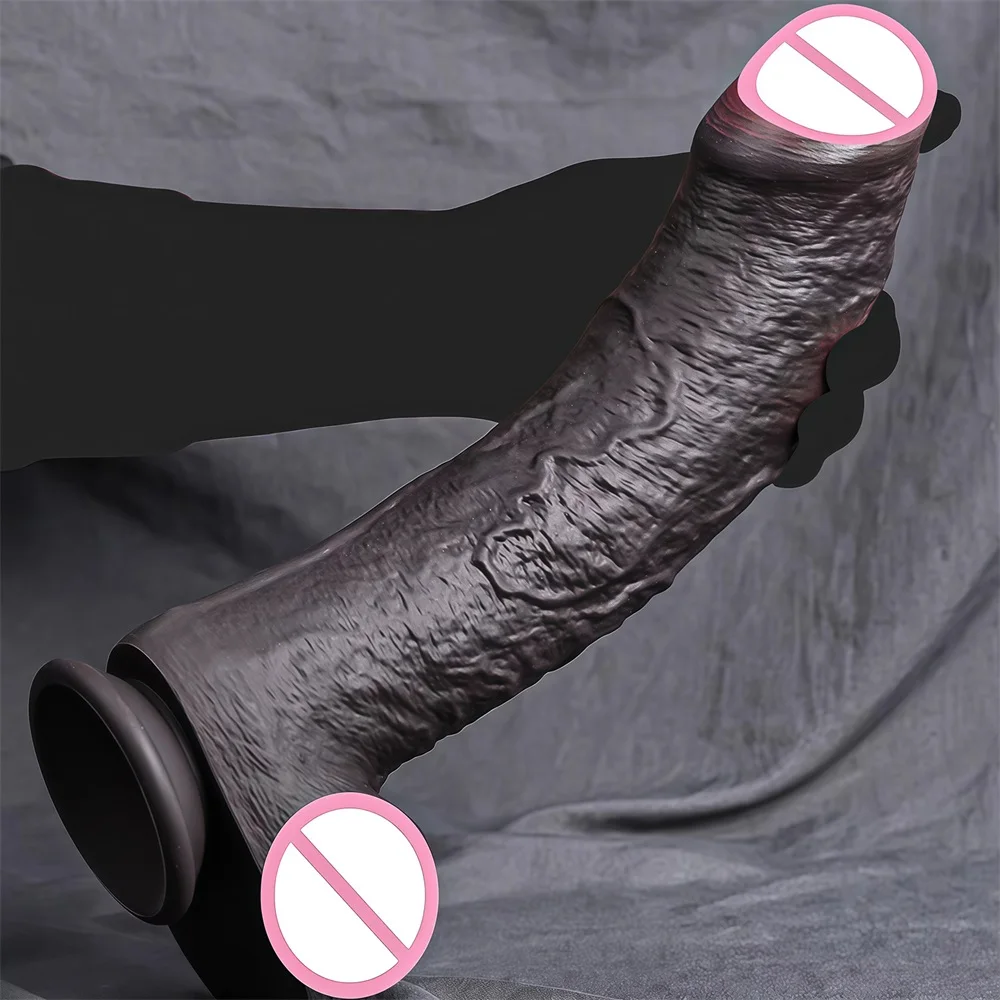 SCRealistic Long Dildo Black Anal Plug Zabawki Erotyczne Big Penis Butt Plug Long Dick Sex Toys For Women Men Phallus Anal Dilat view 3