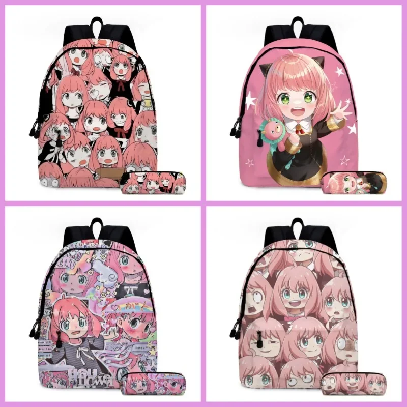 SPY×FAMILY أنيمي أنيا حقائب الظهر القلم حالة الطلاب المدرسية Kawaii طباعة دراسة القرطاسية الكرتون هدايا عيد الميلاد