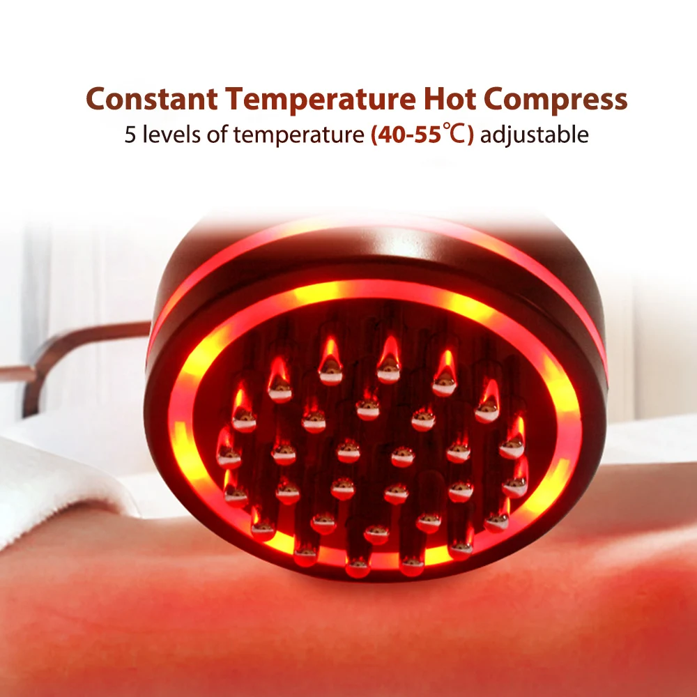 Eletric Heating Masssager Meridian Massage Brush Full Body Fat Burning Gua Sha Lymphatic Drainage Anti-cellulite