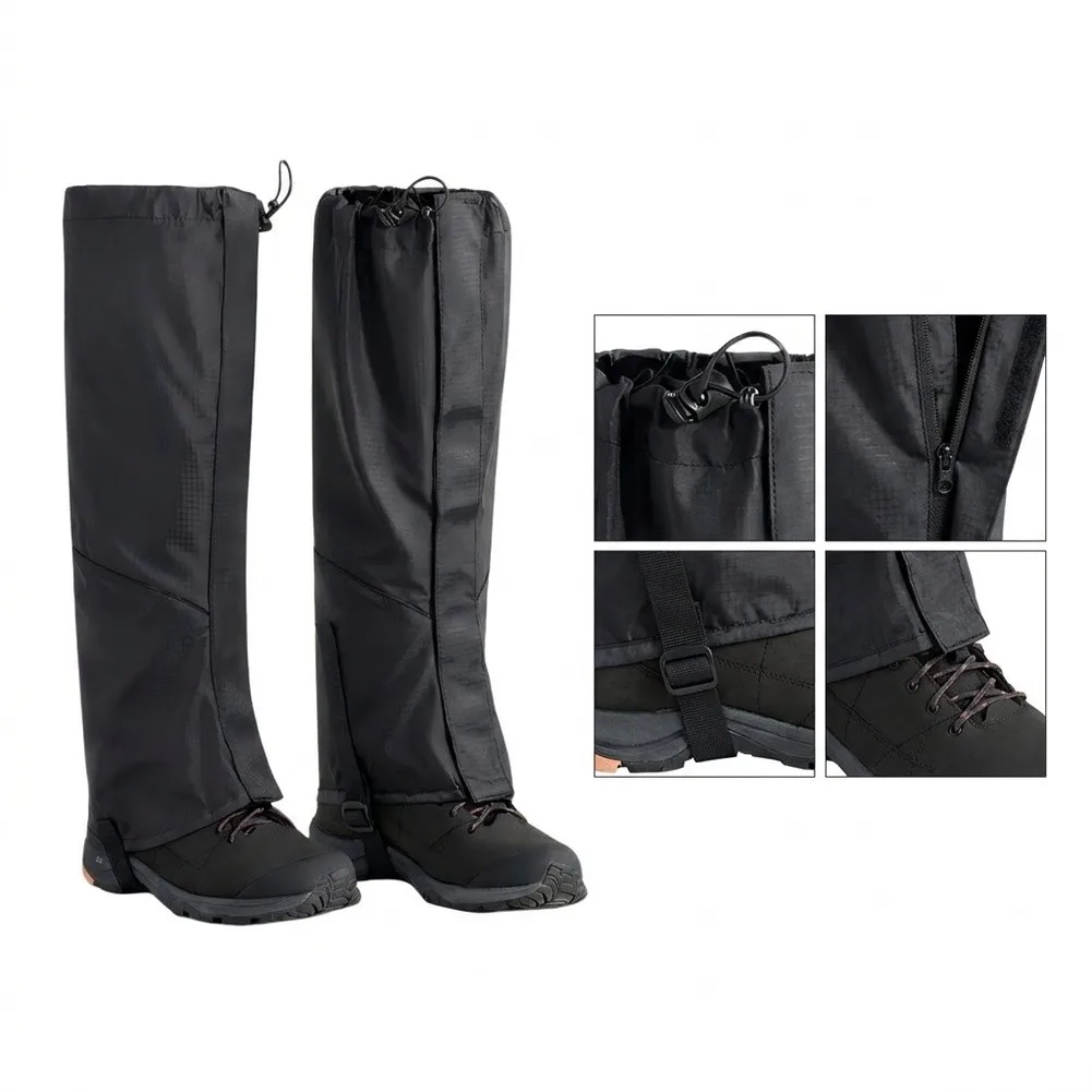Oxford Cloth Snow Gaiters for Winter Hiking Skiing and Snowshoeing Waterproof Breathable Insulated Design for Cold Conditions