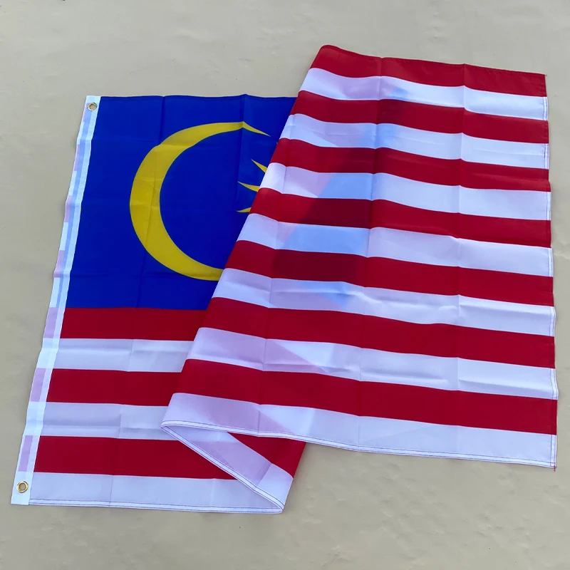 EOODLOVE FLAG Malaysia Flag 90X150cm High Quality Hanging Polyester Malaysia 3x5ft Indoor and Outdoor Decoration Flag