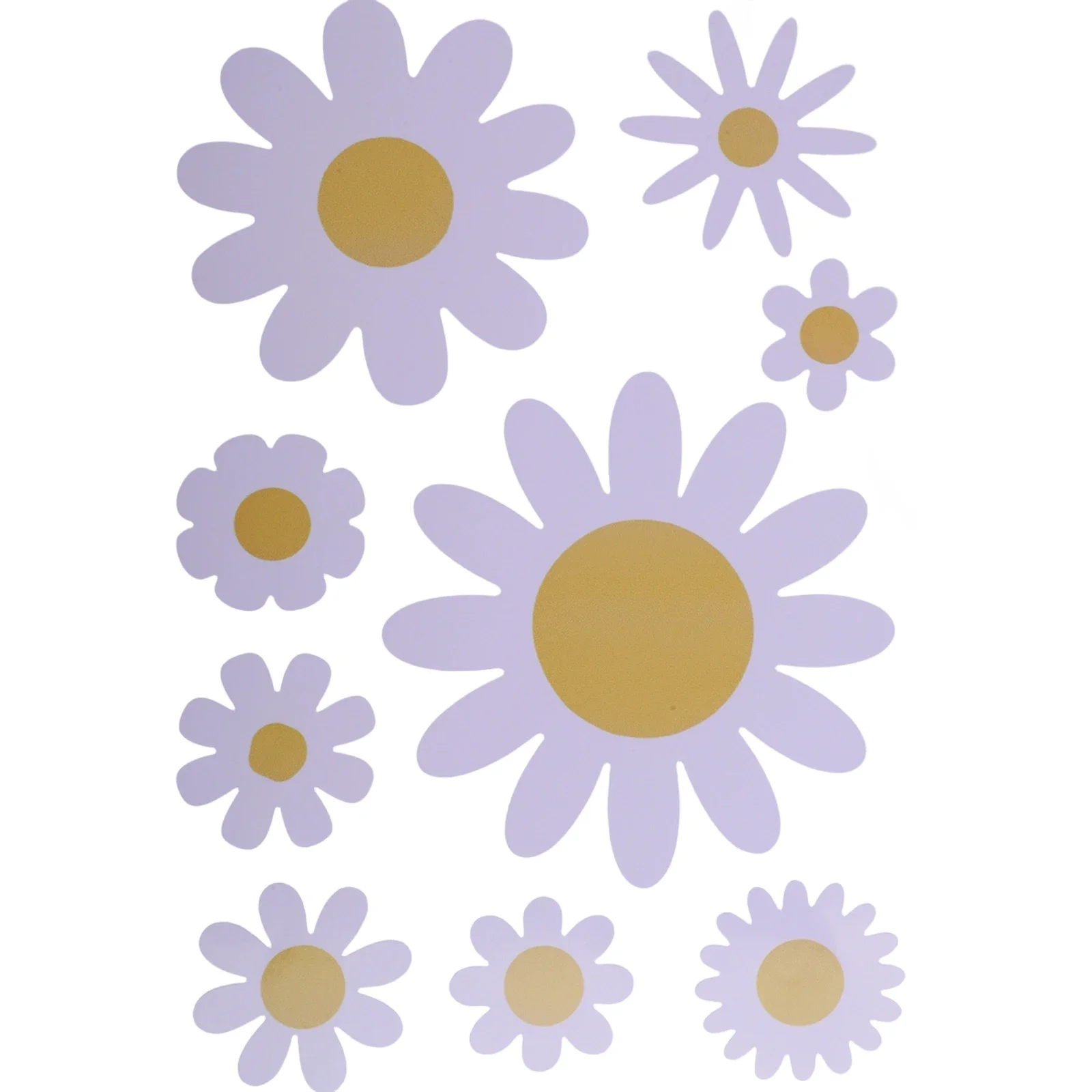 Spring Delight 82 Double Sided White Daisy Window Decals Reusable PVC Clings for Windows Glass Doors and Mirrors
