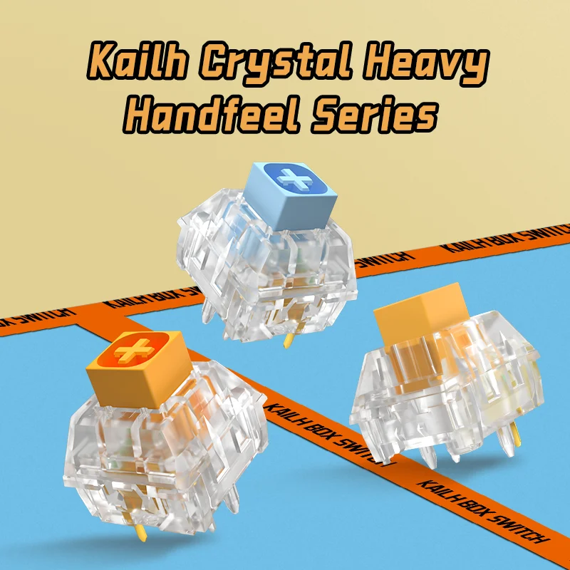 Kailh Box Crystal Heavy Handfeel Keyboard Switch Mechanical Linear Tactile Clicky 5Pins Switches