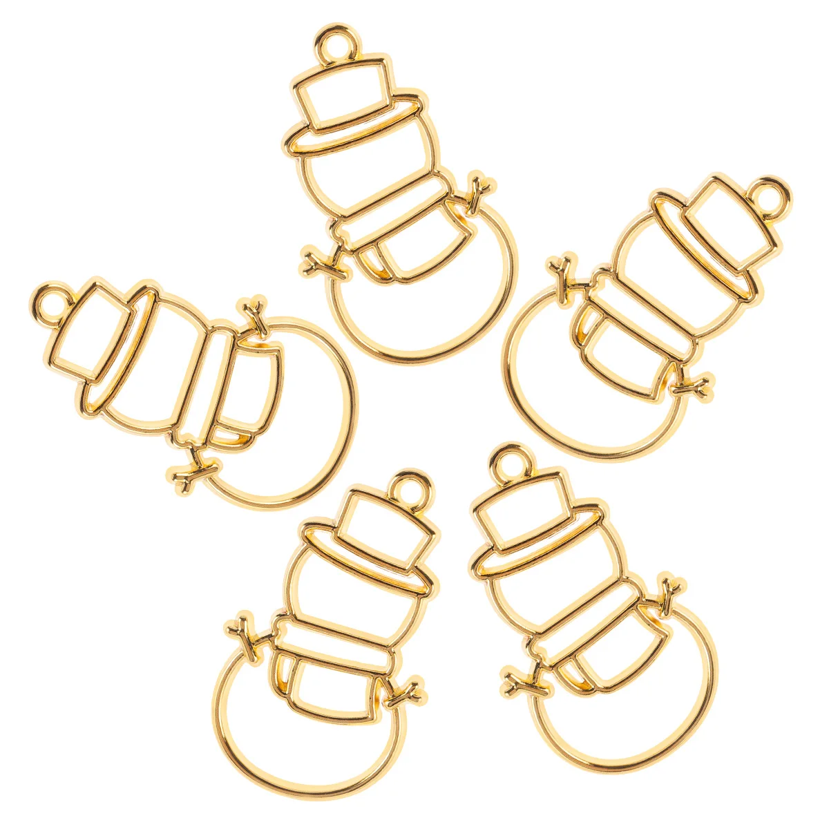 

10pcs Snowman Metal Border Open Bezels Alloy Frame Christmas Jewelry Pendant Craft DIY Resin UV Compatible Necklace Earring