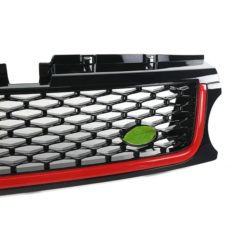 Car Front Bumper Grille Grill+Air Flow Vent Fender Kit For Land Rover Range Rover Sport 2010-2013 L320 Black Red