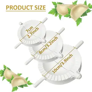 3 PCs Ball Hersteller Pasta Tool Press Press Pasta Boller Formschneider Kuchen für Calzones Ravioli Empanada Turnaver Pierogi Gyoza 10 Hauptverkaufsschneider von Empanada Masas - №9